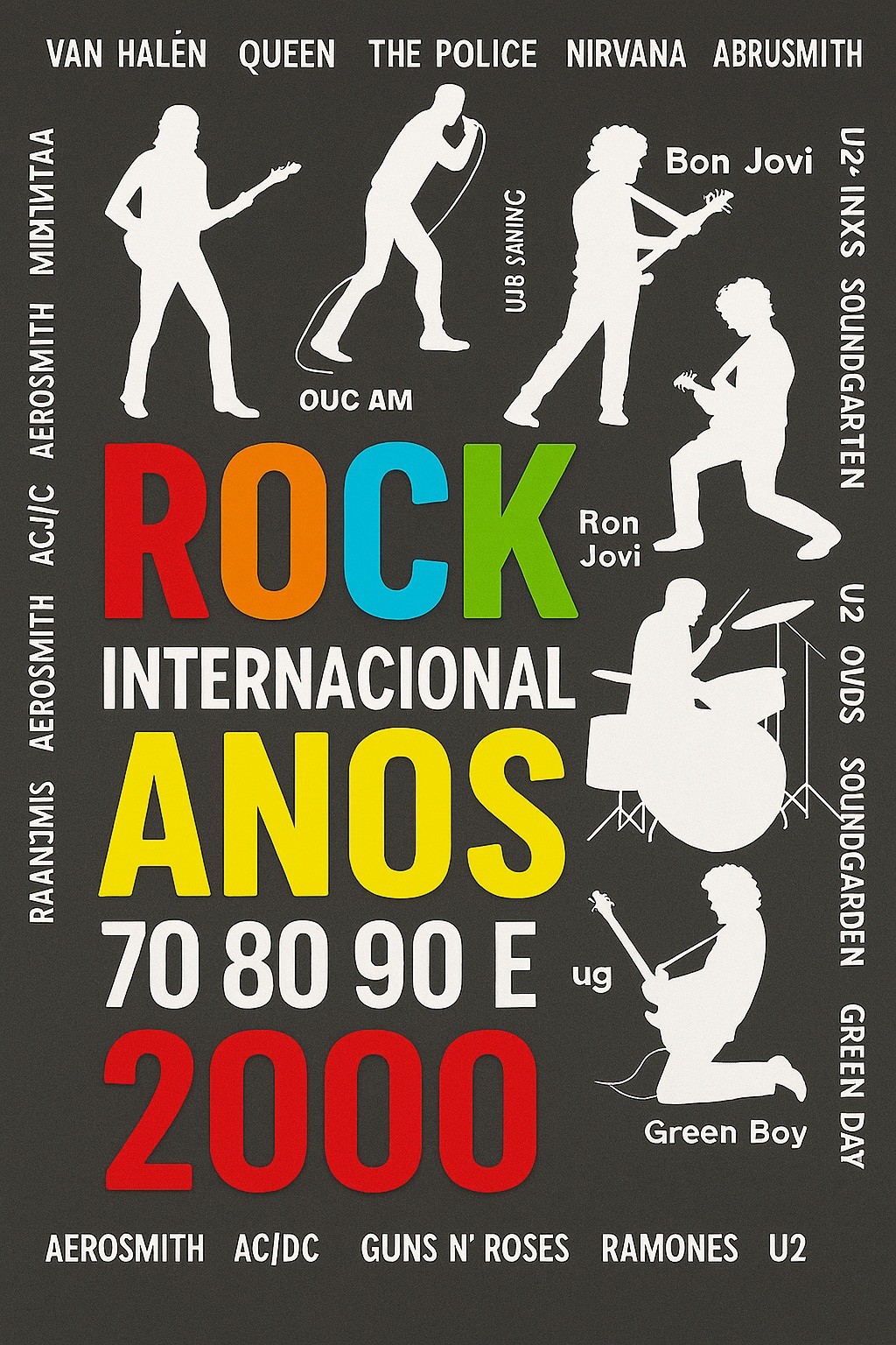 Rock Internacional (VIDEO) Anos 70, 80, 90 e 2000 - Na Escolha de 10 álbuns musicais, 10 filmes ou desenhos, o Pen-Drive será grátis...Aproveite!